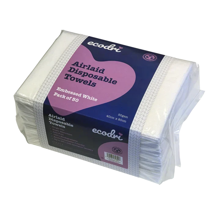 Airlaid White Disposable Towel 40cmx80cm 50PK