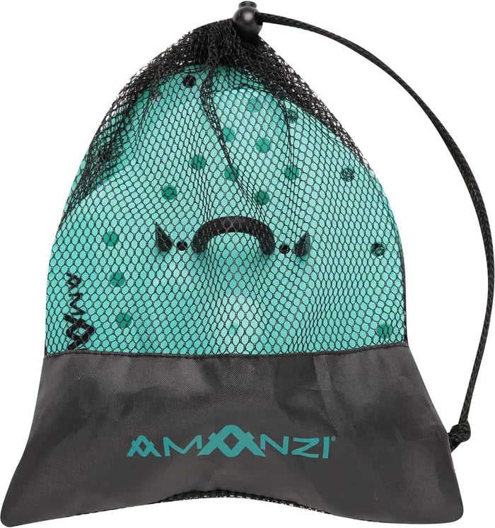 Amani Spearmint Hand Paddle Set in green, lightweight paddles for water sports, with textured handles for grip.