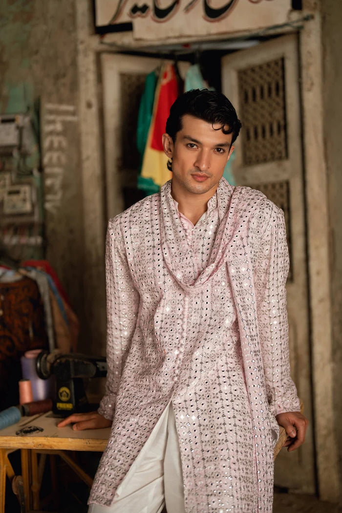 AMEER – LIGHT PINK KURTA PAJAMA
