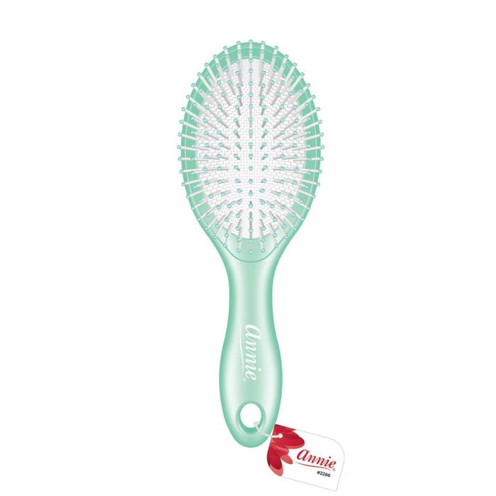 Annie Pastel Cushion Brush, Ball-Tipped Bristles. Aqua