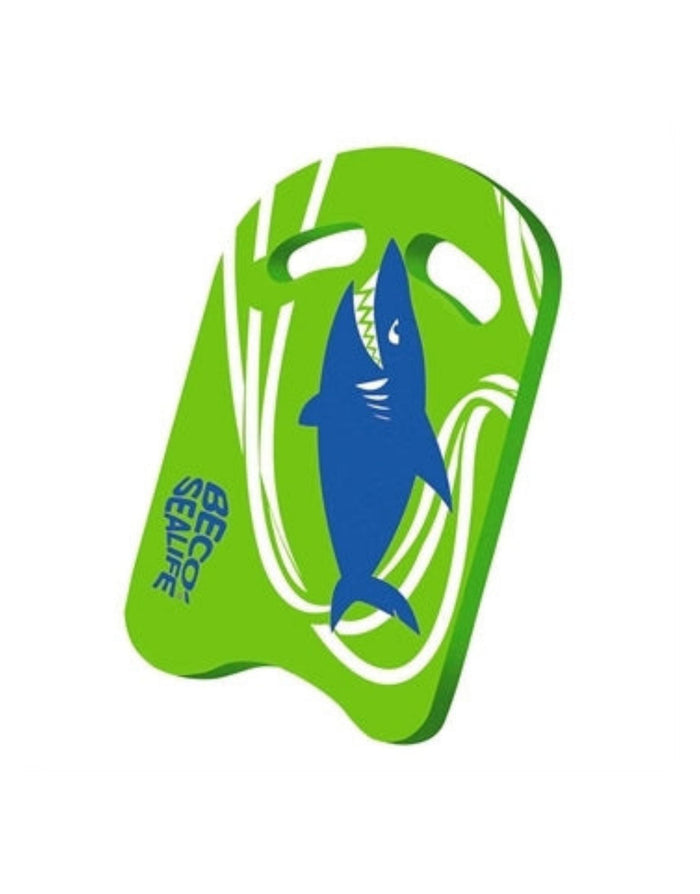 Beco Sealife junior kick board shark with handles, green foam