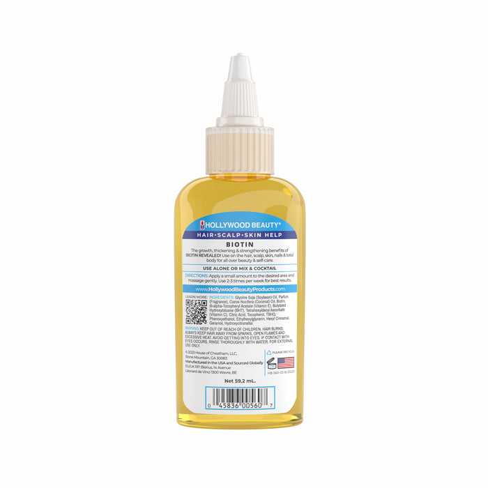 Biotin 100% Natural Oil Blend for Hair, Scalp, Skin, and Nails - 2 fl oz