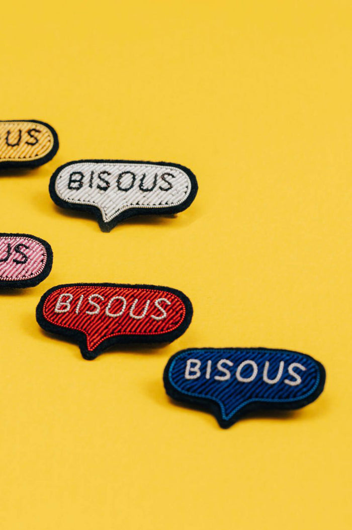 Blue Bisous Brooch