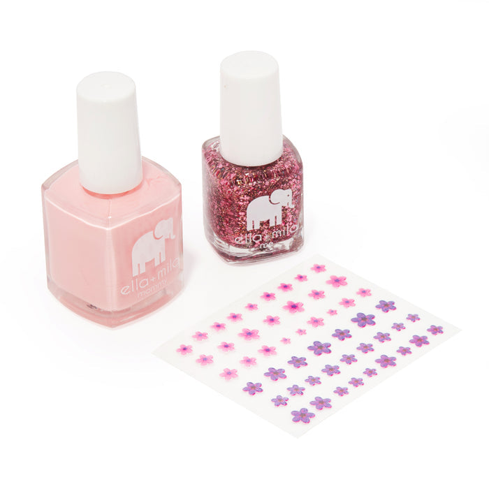 Mommy & Me Blushing Dreams and Starbright bottles with nail art stickers