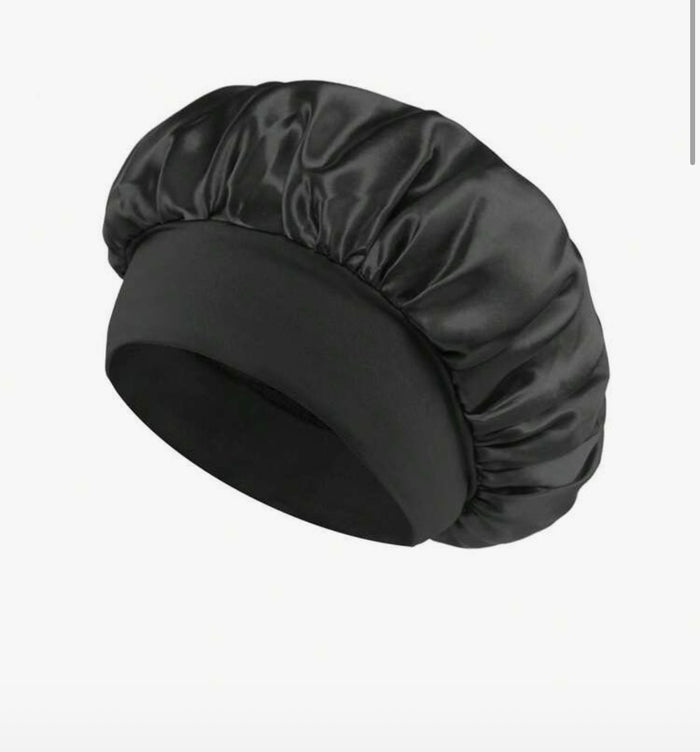 Butterbloom satin sleep bonnet in solid color, casual and comfortable sleep cap designed to protect hair during sleep.