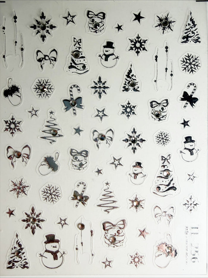 Chrome Effect Winter Self Adhesive Decals | Lula Beauty