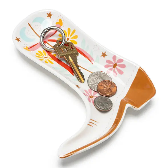 Cowgirl Boot - Ceramic Trinket & Jewelry Tray / Dish