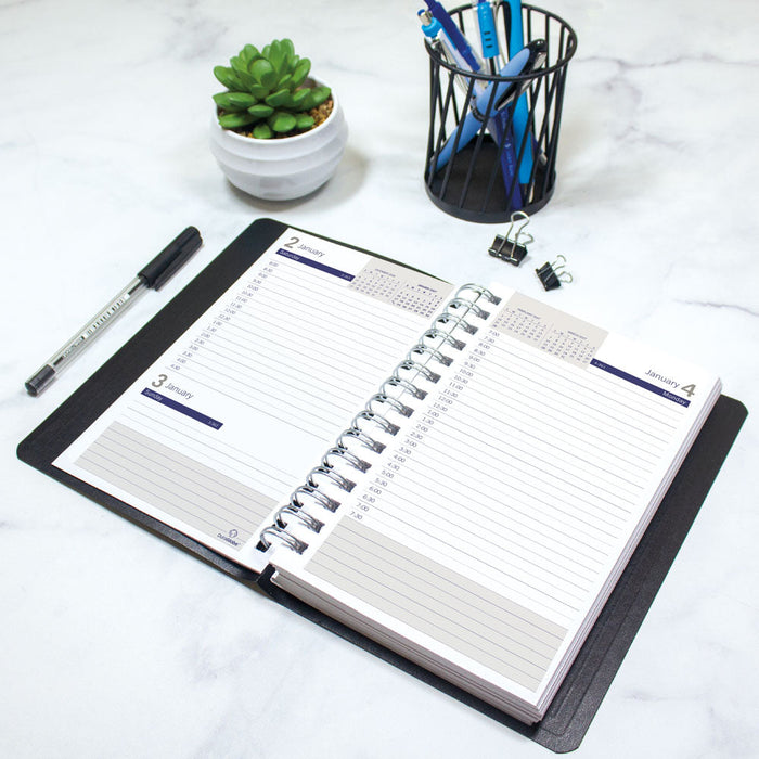 Blueline DuraGlobe™ Daily Appointment Book, 2027, Black C210.21T-27