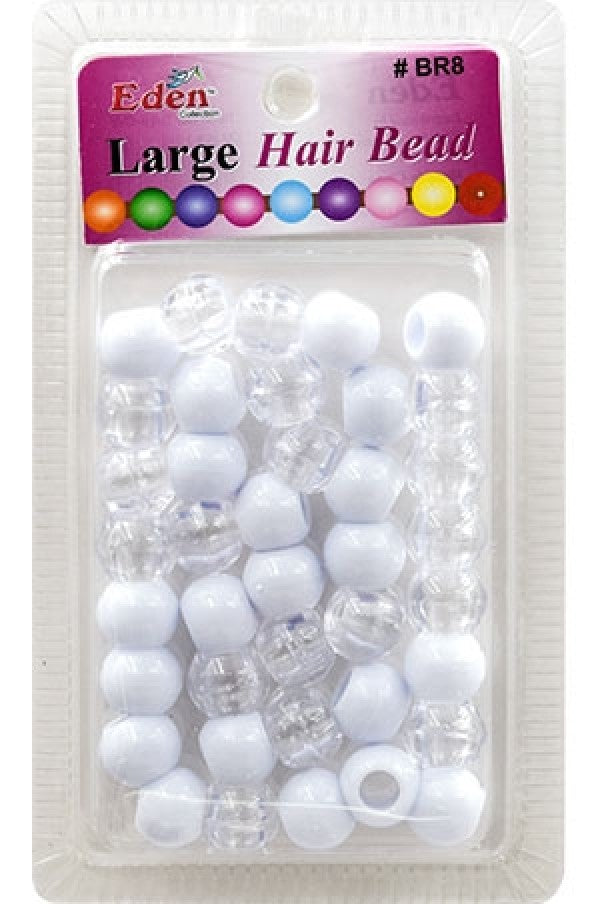 Eden LG Blister Round Bead - Clear+ white