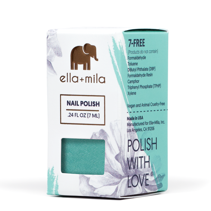 Glitter Me Green nail polish with its retail box, 0.24 fl oz