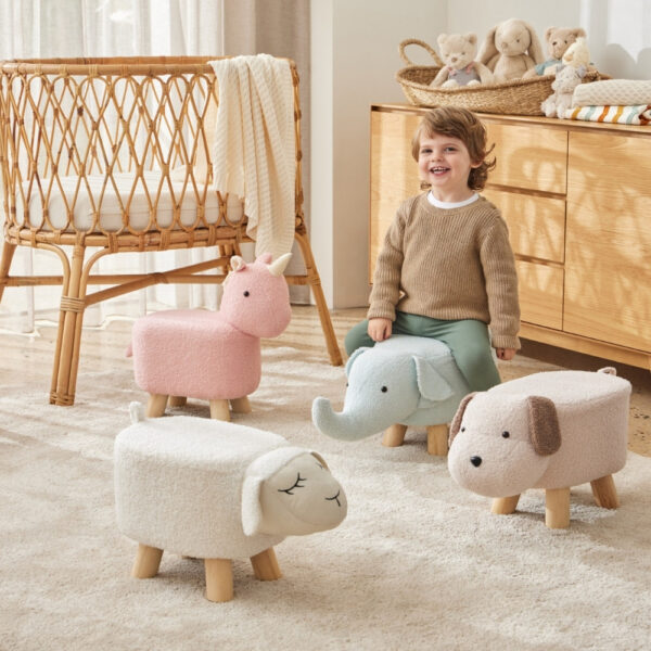 Jiggle & Giggle Elephant Boucle Kids Stool