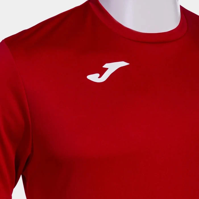 Red Joma boys' Combi T-shirt, casual short-sleeve tee with Joma branding, suitable for active and everyday wear.
