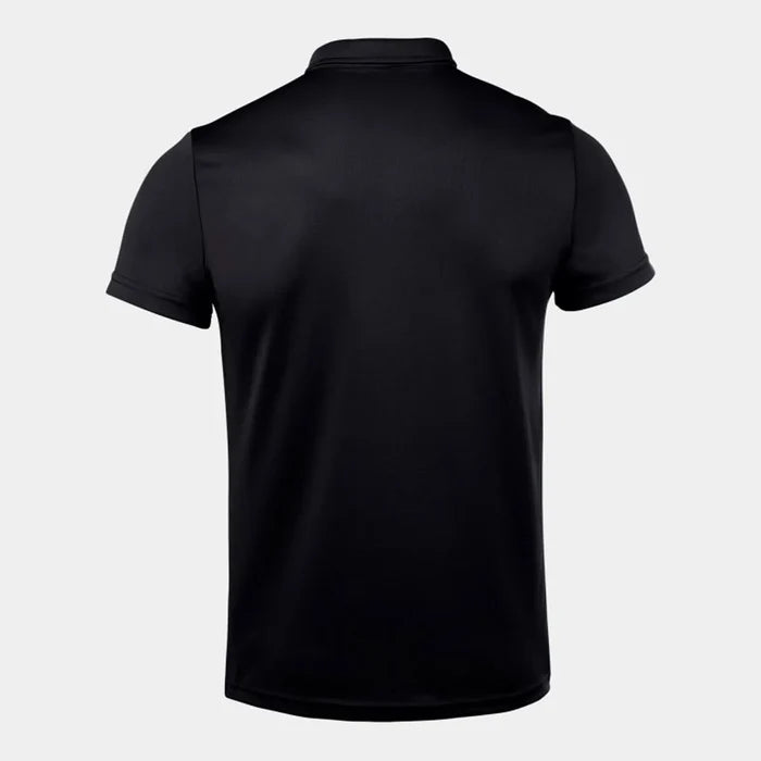 Black Joma Boys Hobby Polo Shirt, casual T-shirt with collar, made for boys, featuring a comfortable fit and classic design.