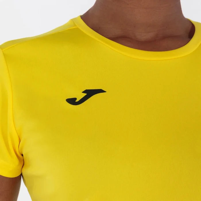 Yellow Joma women's Combi T-shirt, a casual short-sleeve top with a comfortable fit, ideal for active or everyday wear.