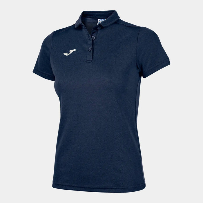 Joma women's dark navy Hobby polo shirt, T-shirt and polo style, made from soft fabric with a classic collar and short sleeves.