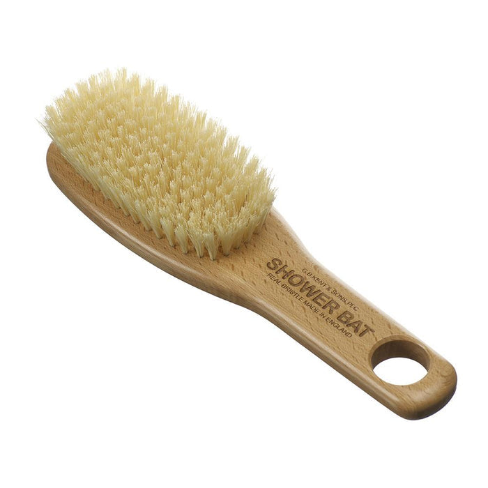 Kent Beechwood Pure White Bristle Shower Bat FD6