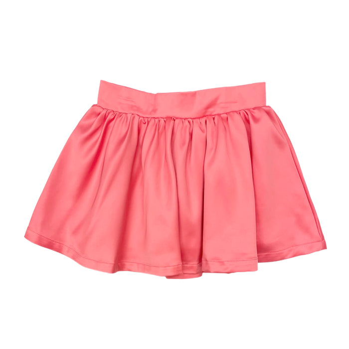 Lulu Bebe Coral Poly Satin Skirt