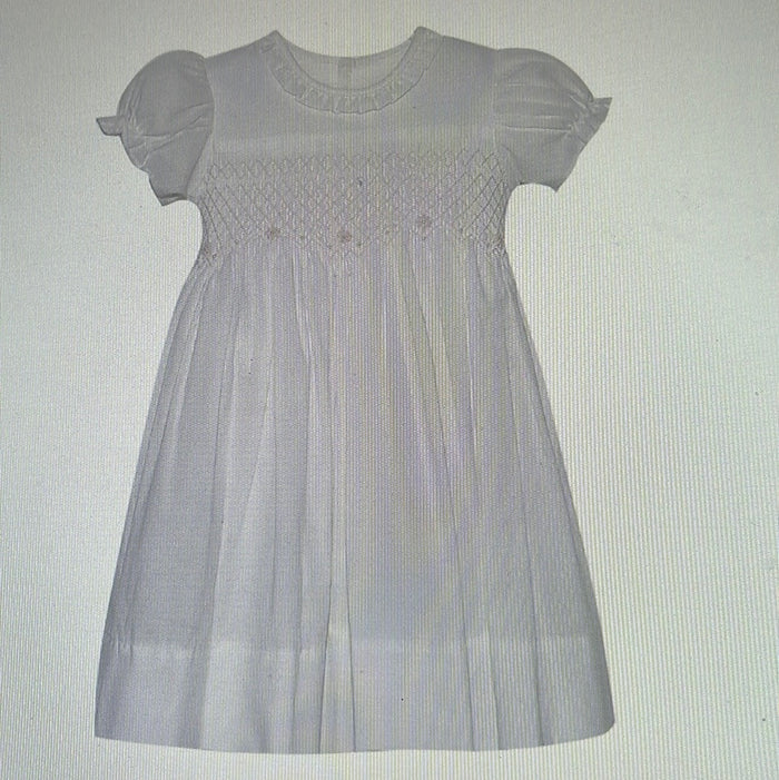 P & R Penelope Smocked Dress-Off White