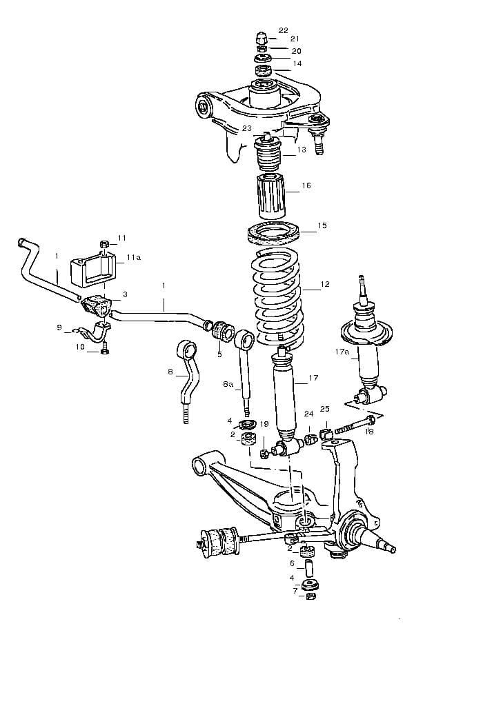 Protective dust cover for upper part of front shock (all Vanagon)