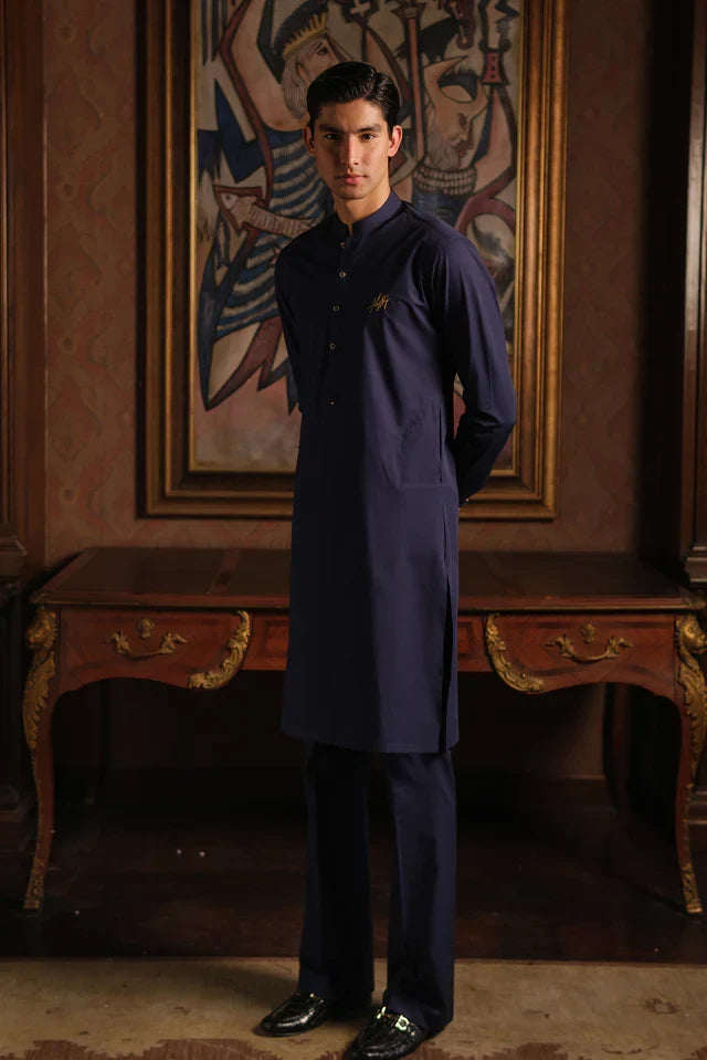 ROYAL BLUE STRETCHABLE KURTA PAJAMA