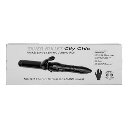 Silver Bullet City Chic Ceramic Curling Iron 32mm