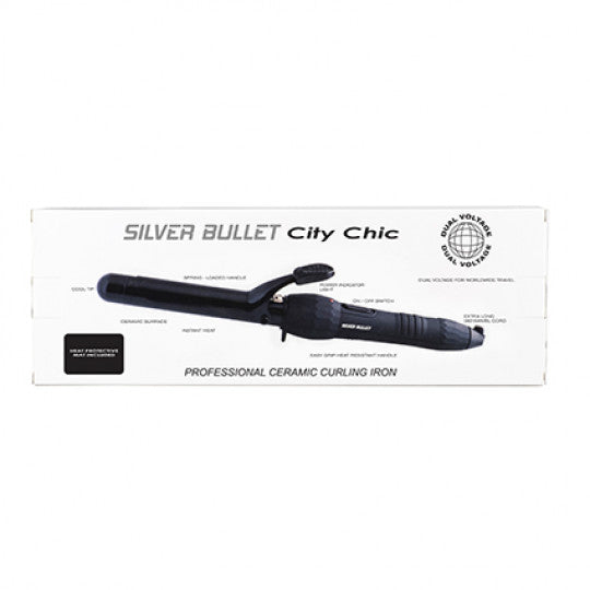 Silver Bullet City Chic Ceramic Curling Iron 38mm