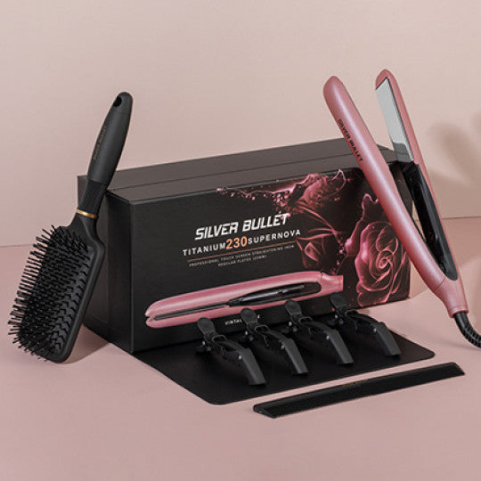Silver Bullet Titanium 230 Supernova Hair Straightener Vintage Rose