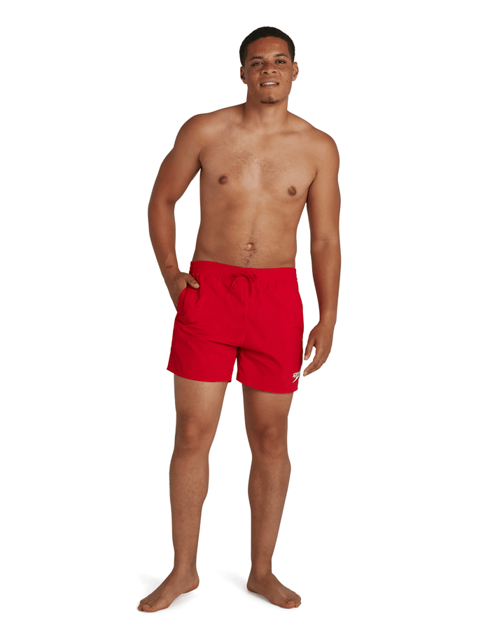 Speedo red men’s 16’’ watershorts with white logo and elasticated waist