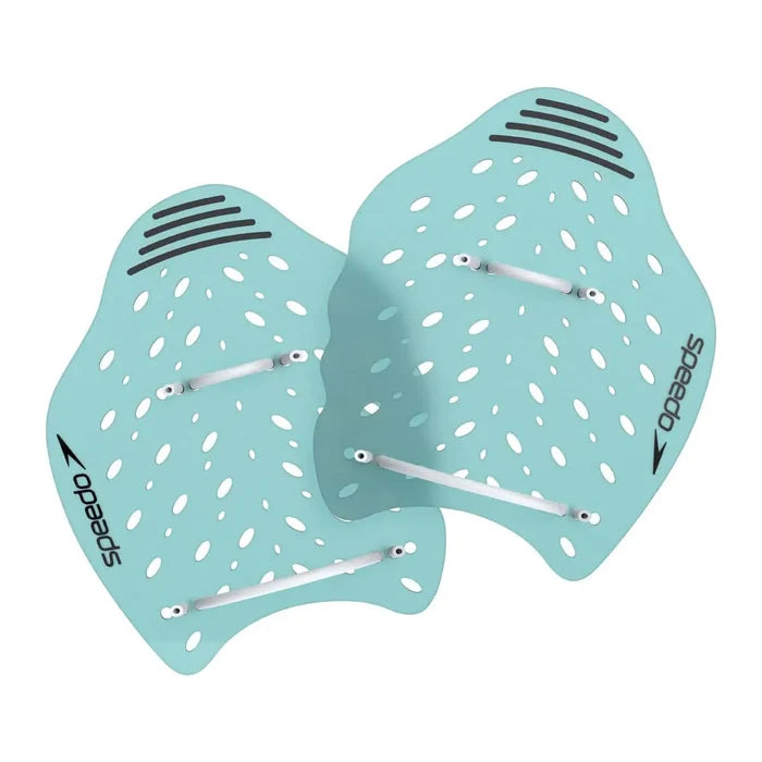Speedo Power Plus Paddle in Arctic Glass color, a lightweight swimming paddle for enhanced training and stroke technique.