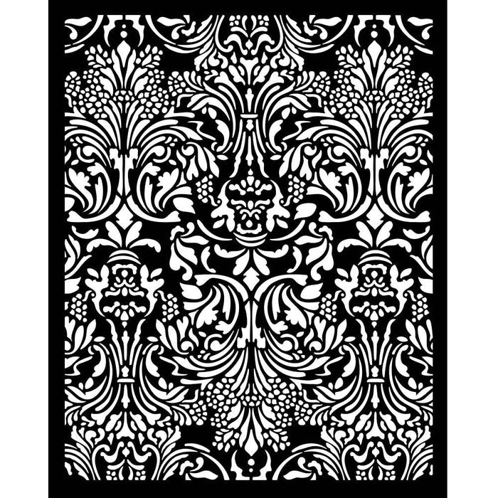 Stamperia - Stencil 7.87"X9.84" - Sir Vagabond In Fantasy World - Damasque. Stencils can add fun accents or elegant designs to your craft projects! They can be used with inks, mists, paints and other similar applications. Available at Embellish Away located in Bowmanville Ontario Canada.