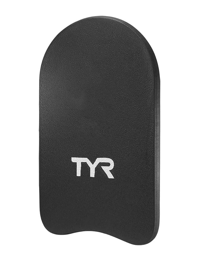 TYR Adults Large Classic Training Kickboard in black with ergonomic design and smooth surface, perfect training aid to build leg strength as body works harder