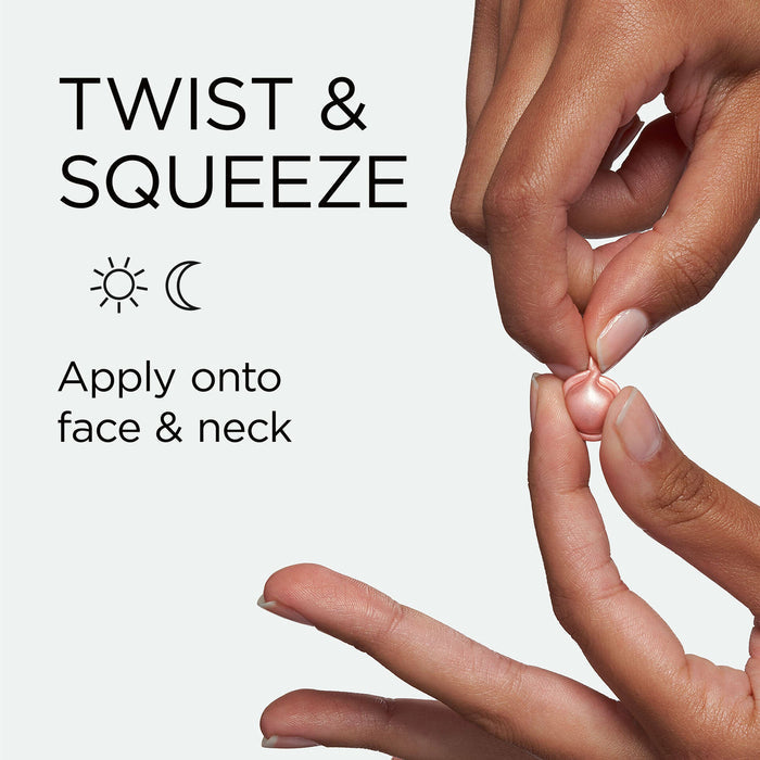 Twist and Squeeze. Apply onto face and neck for day and night.