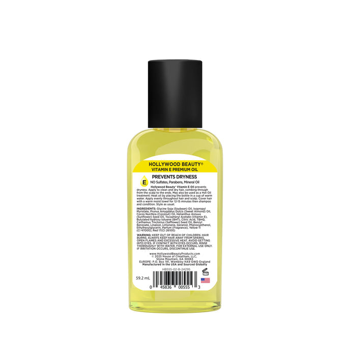 Vitamin E Premium Oil for Hair, Scalp, Skin, and Nails - 2 fl oz