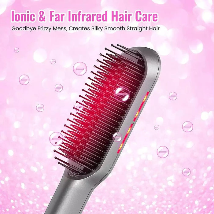 #1 Hair Straightener Brush, MiroPure Infrared Ionic Hair straightening Brush, Heating Comb. Model: 7056
