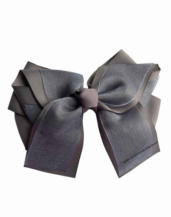 4 Pcs 6 Inch Hair Bows Clips Grosgrain And Organza Ribbon Bows Hair Alligator Clips Hair Barrettes Hair Accessories for Girls Toddler Infants Kids Teens Children