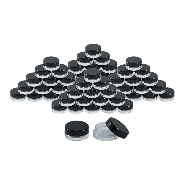 5mL Aftercare Jars - Black (40pcs)