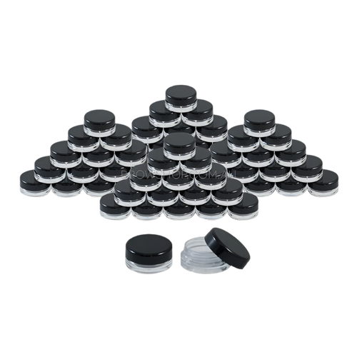 5mL Aftercare Jars - Black (40pcs)