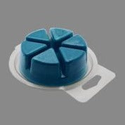 6 Cavity Round Pie Shaped Wax Melt Clamshell Mold