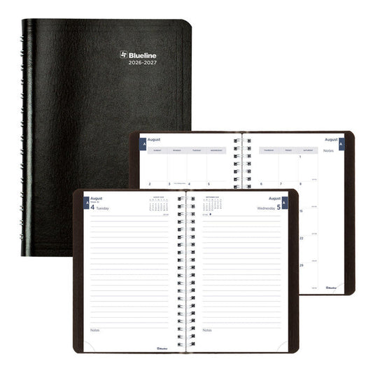 Academic Daily Planner, Classic Black, 2026-2027 - English CA201.BLK-27