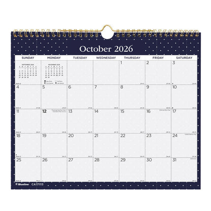 Academic Monthly Small Wall Calendar 2027, English, Nautical (CA171113-27)