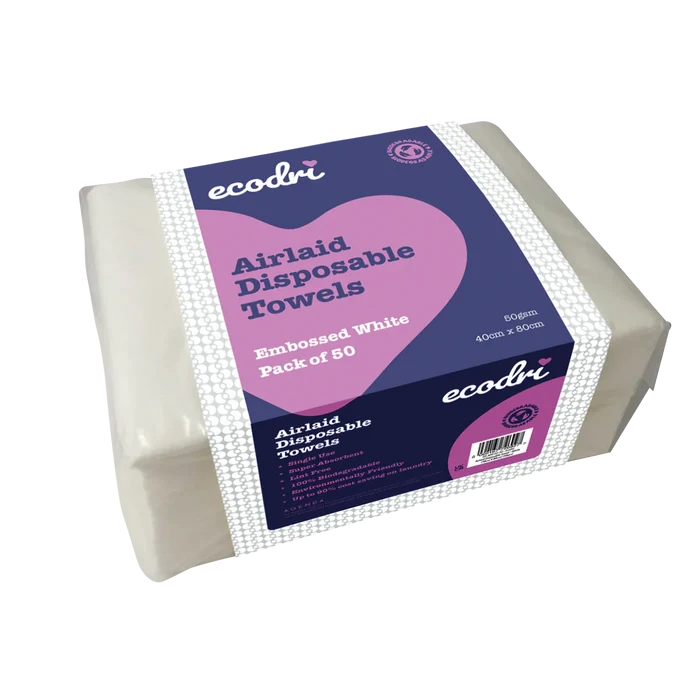 Airlaid White Disposable Towel 40cmx80cm  50PK