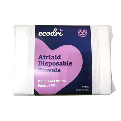 Airlaid White Disposable Towel 40cmx80cm  50PK