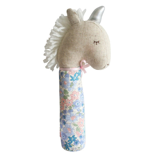 Alimrose Yvette Unicorn Squeaker - Liberty Blue