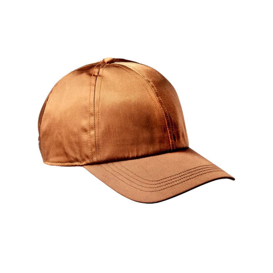 All Over Silky Satin Baseball Cap [Brown] #FH09
