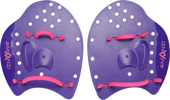 Amani Jewel Hand Paddle Set in purple, featuring two textured paddles designed for aquatic fitness and water exercise.