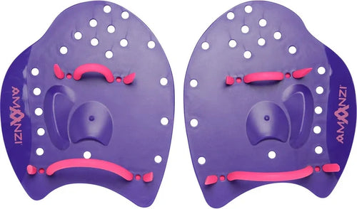 Amani Jewel Hand Paddle Set in purple, featuring two textured paddles designed for aquatic fitness and water exercise.