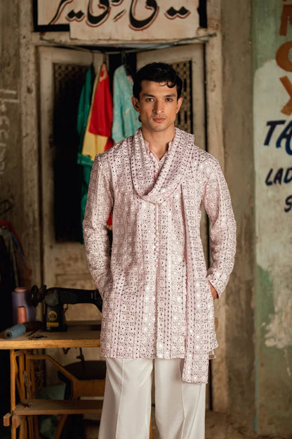 AMEER – LIGHT PINK KURTA PAJAMA