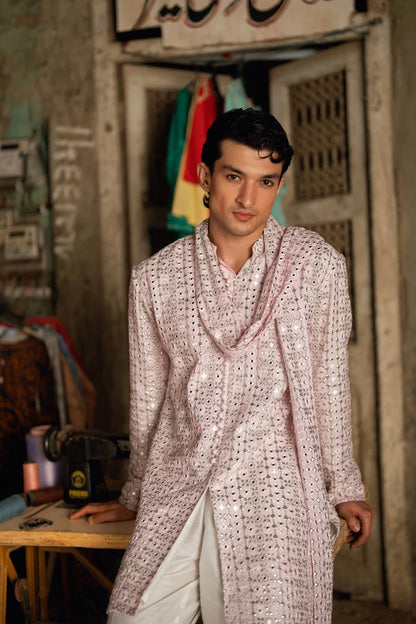 AMEER – LIGHT PINK KURTA PAJAMA