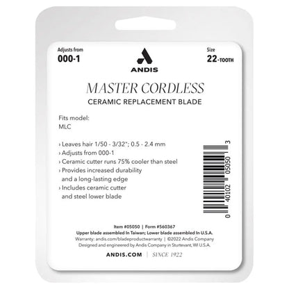 Andis Master Cordless Li Ceramic Replacement Blade - Adjusts from 000-1 - BUYBARBER.COM