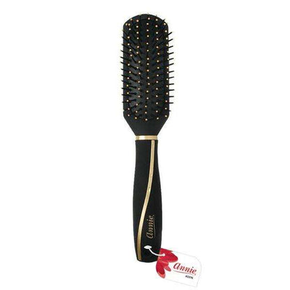 Annie 7 Row Paddle Cushion Brush, 1 Count, Black